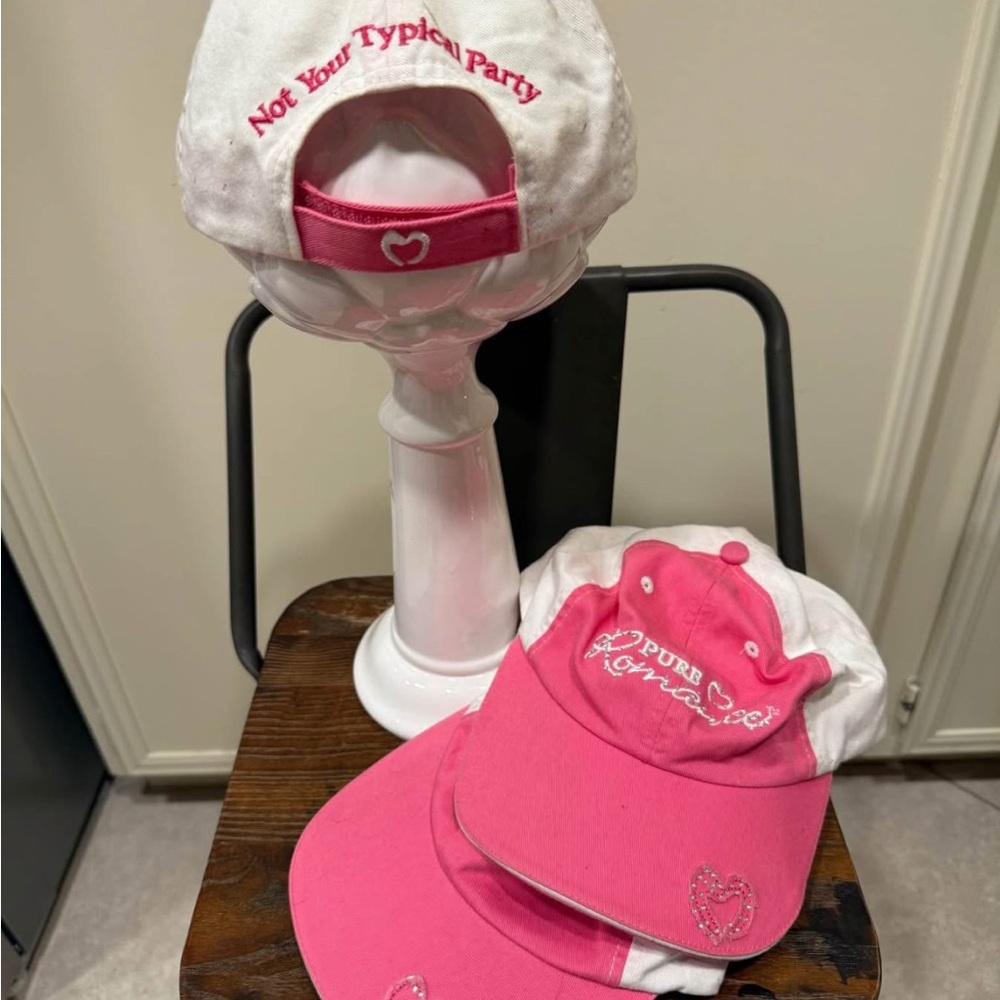 Pure Romance Pink and White baseball Cap